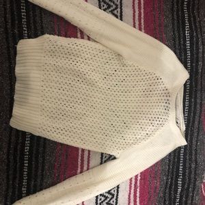 Kids white knitted long sleeve